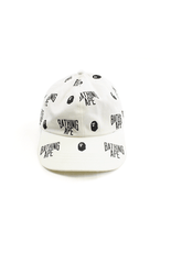 Bape Text & Logo Allover White Cap