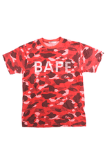 T-shirt camouflage rouge Bape Text