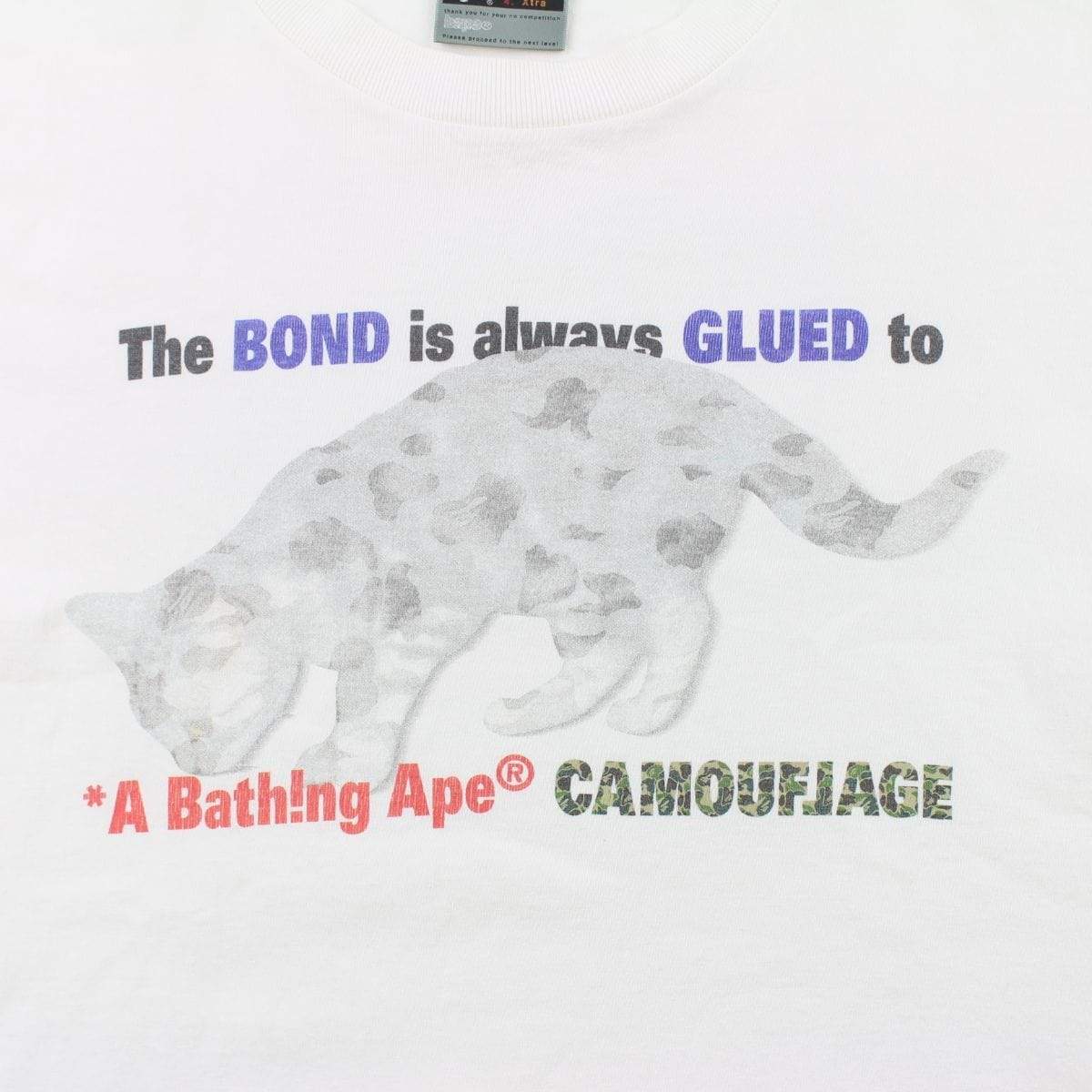 Bape The Bond Cat Camouflage Tee White - SaruGeneral