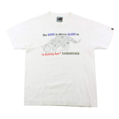 T-shirt camouflage Bape The Bond Cat blanc