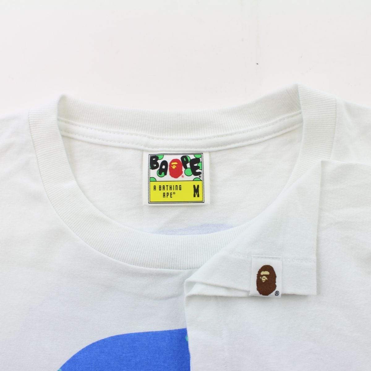 Bape Tie Dye Big Ape Logo Tee White - SaruGeneral