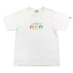 T-shirt Bape avec logo de feux de circulation blanc