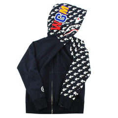 Sweat à capuche Bape USA Bapesta Flag Shark noir