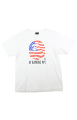 Bape USA Flag Big Ape Logo Tee White