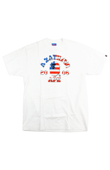 T-shirt Bape US Flag 2006 College Logo Blanc