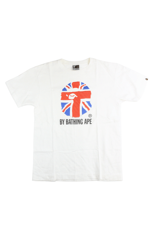 T-shirt Bape Union Jack Flag Big Ape avec logo blanc