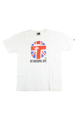 Bape Union Jack Flag Big Ape Logo Tee White