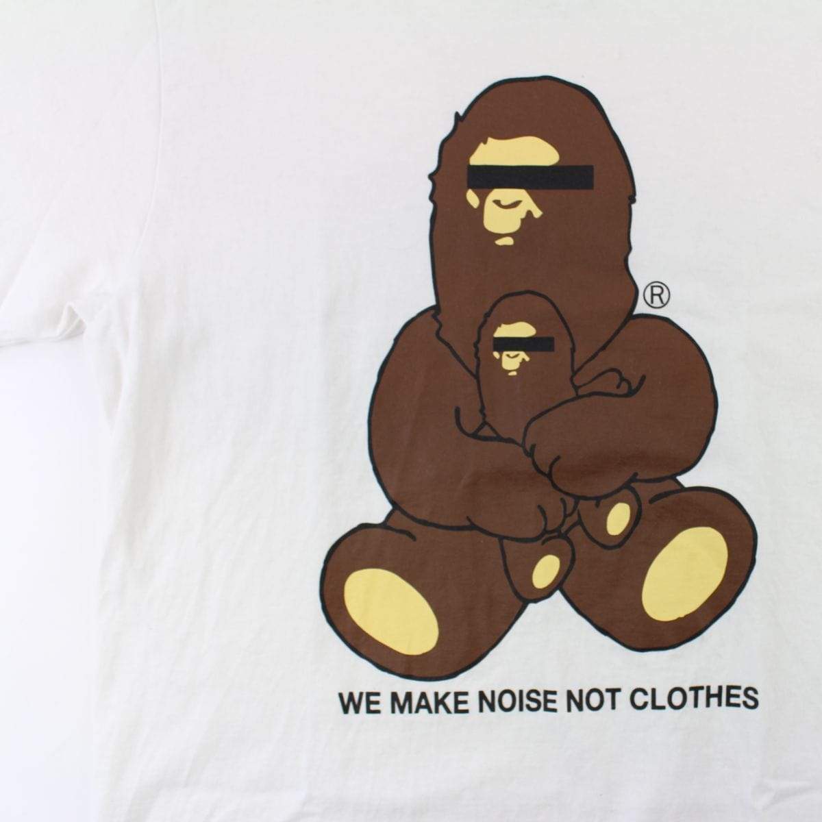 Bape We Make Noise Not Clothes Tee White - SaruGeneral