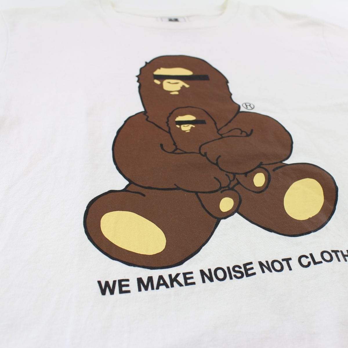 Bape We Make Noise Not Clothes Tee White - SaruGeneral
