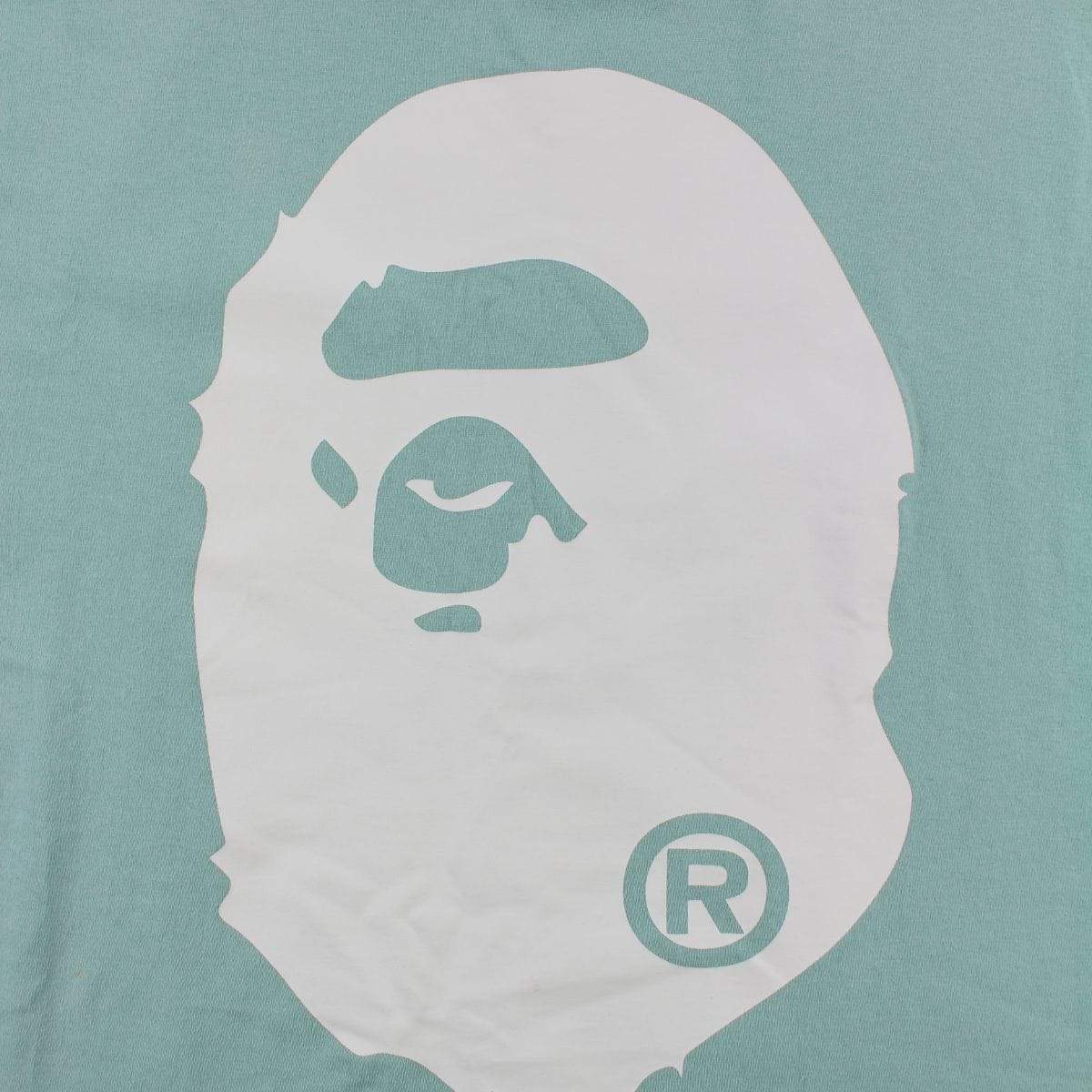 Bape White Big Ape Logo Tee Teal - SaruGeneral