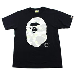 T-shirt Bape blanc camouflage avec logo Angry Face Big Ape noir