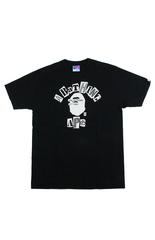 Bape white sex pistols College Logo Tee Black