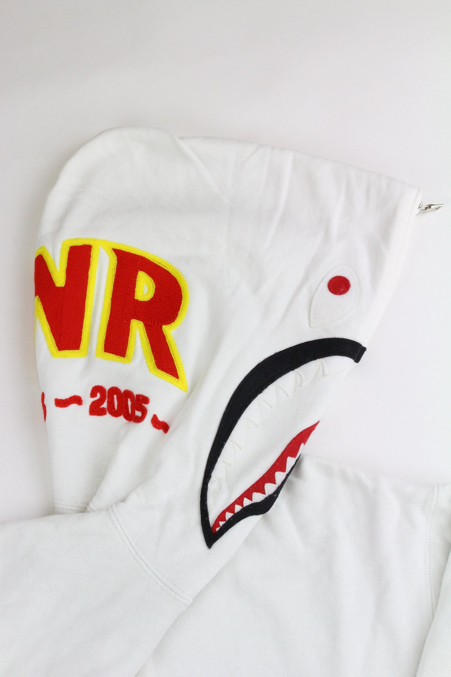Bape 2ND GEN White PONR Shark Hoodie 2005 - SaruGeneral