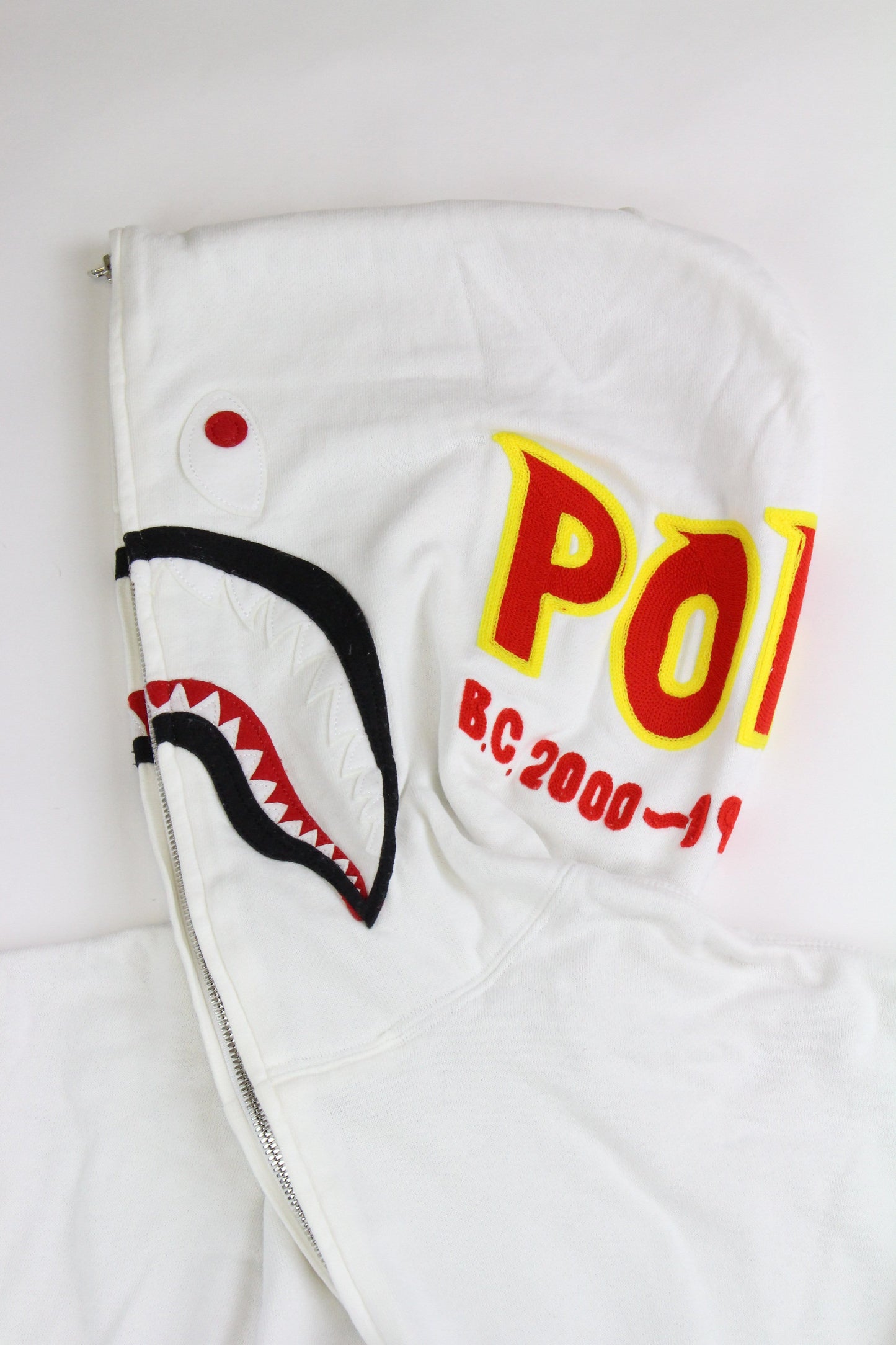Bape 2ND GEN White PONR Shark Hoodie 2005 - SaruGeneral