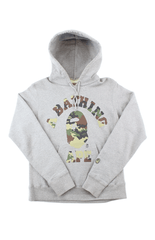 Bape Woodland College Logo Hoodie Grey