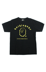 T-shirt Bape jaune emblématique Warfare College avec logo noir