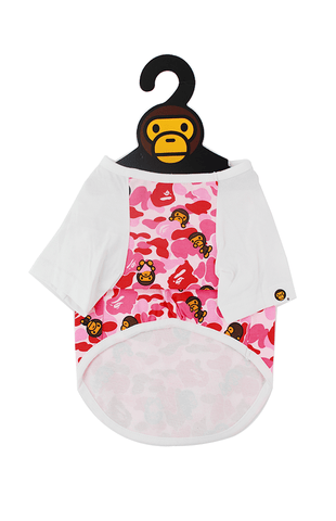 Bape abc pink milo camo dog onsie