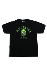 T-shirt Bape vert foncé avec logo College noir