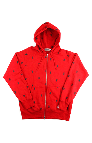 Veste Allover rouge du magasin de pirates Bape