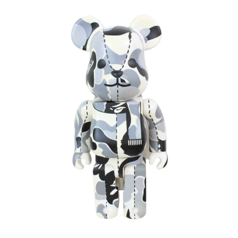 Figurine Bape x Be@rbrick Grey Camo 400 %