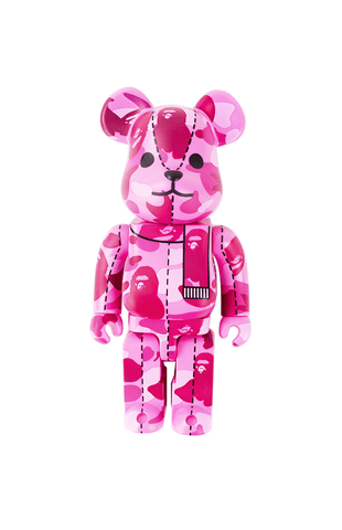 Bape x Bearbrick 400 % camouflage rose