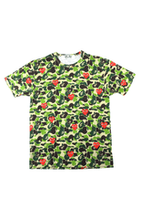 T-shirt Bape x CDG ABC vert camouflage cœurs