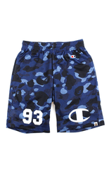 Bape x Champion Blue Camo Basketball Shorts