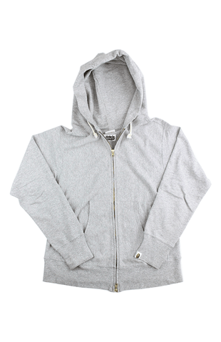 Sweat à capuche zippé gris Bape x Champion