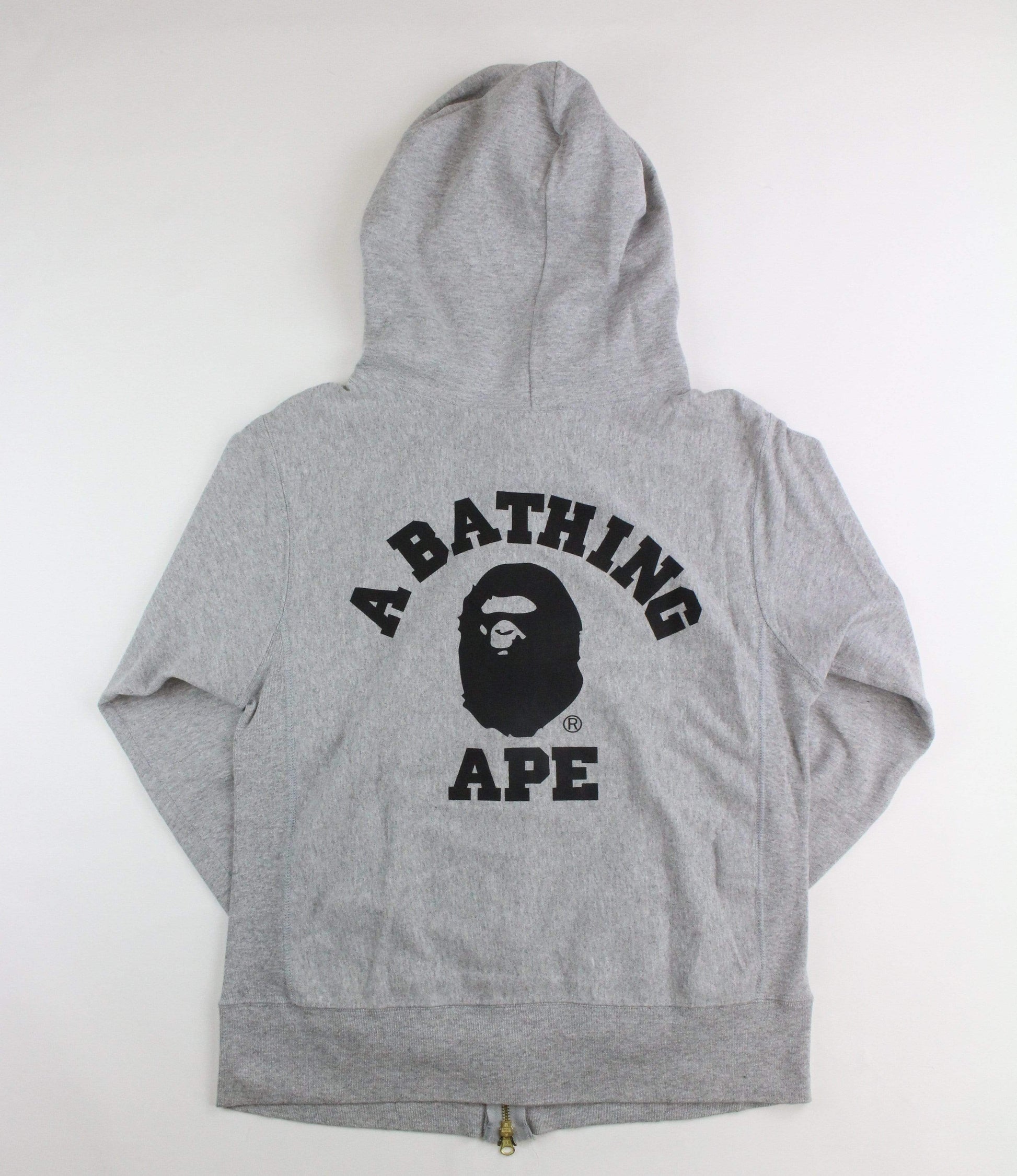 Bape x Champion Grey Zip Hoodie - SaruGeneral