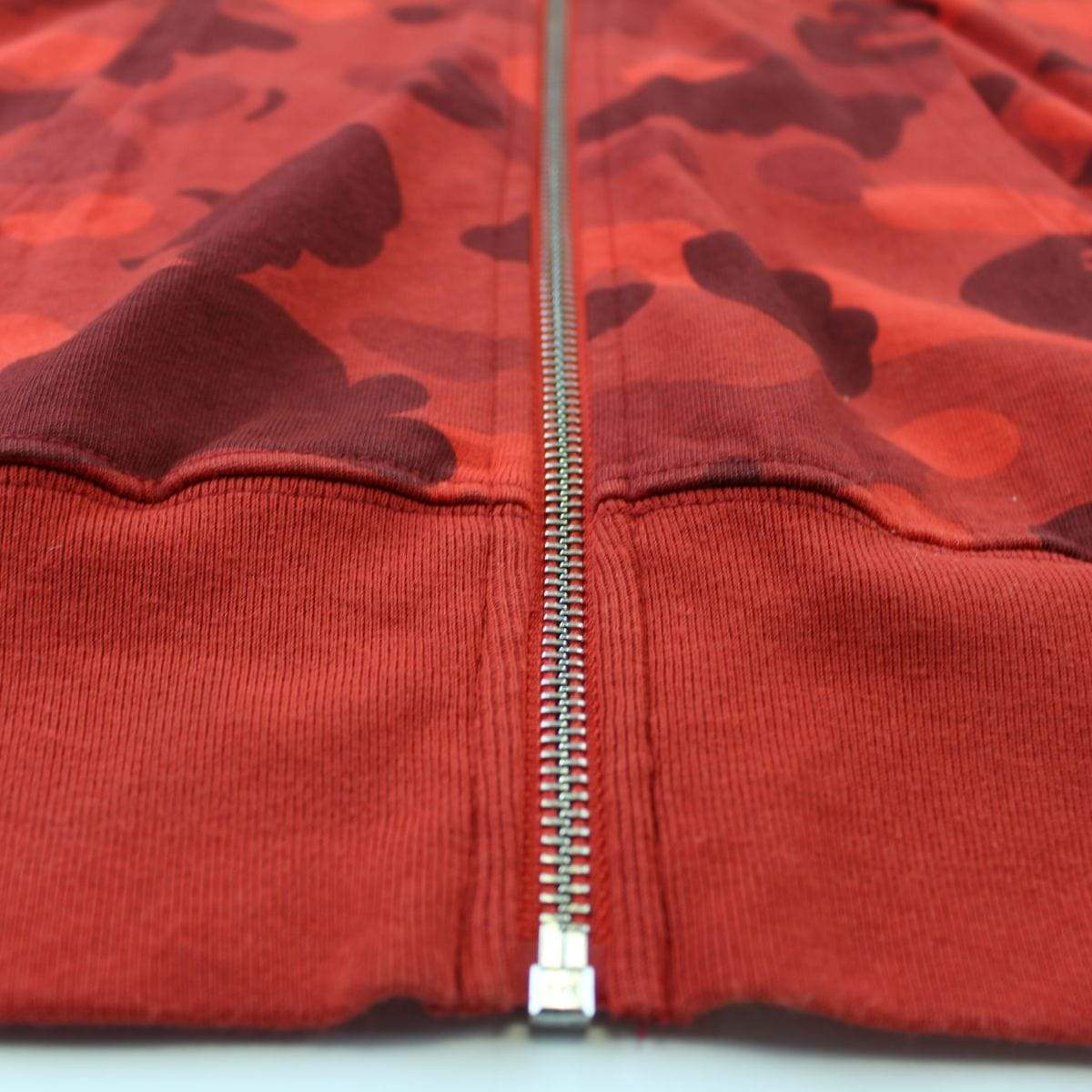 Bape x Champion Red Camo Full Zip Hoodie - SaruGeneral