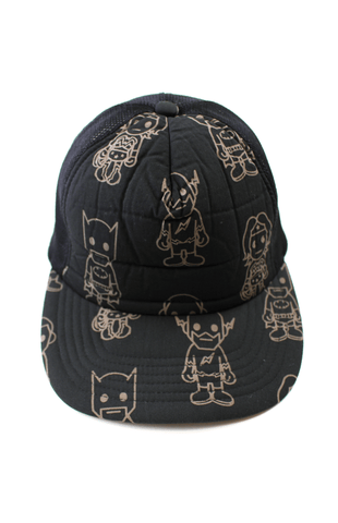 Casquette Trucker Bape x DC Heroes noire