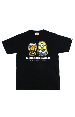 T-shirt camouflage bleu Bape x Milo Minion noir