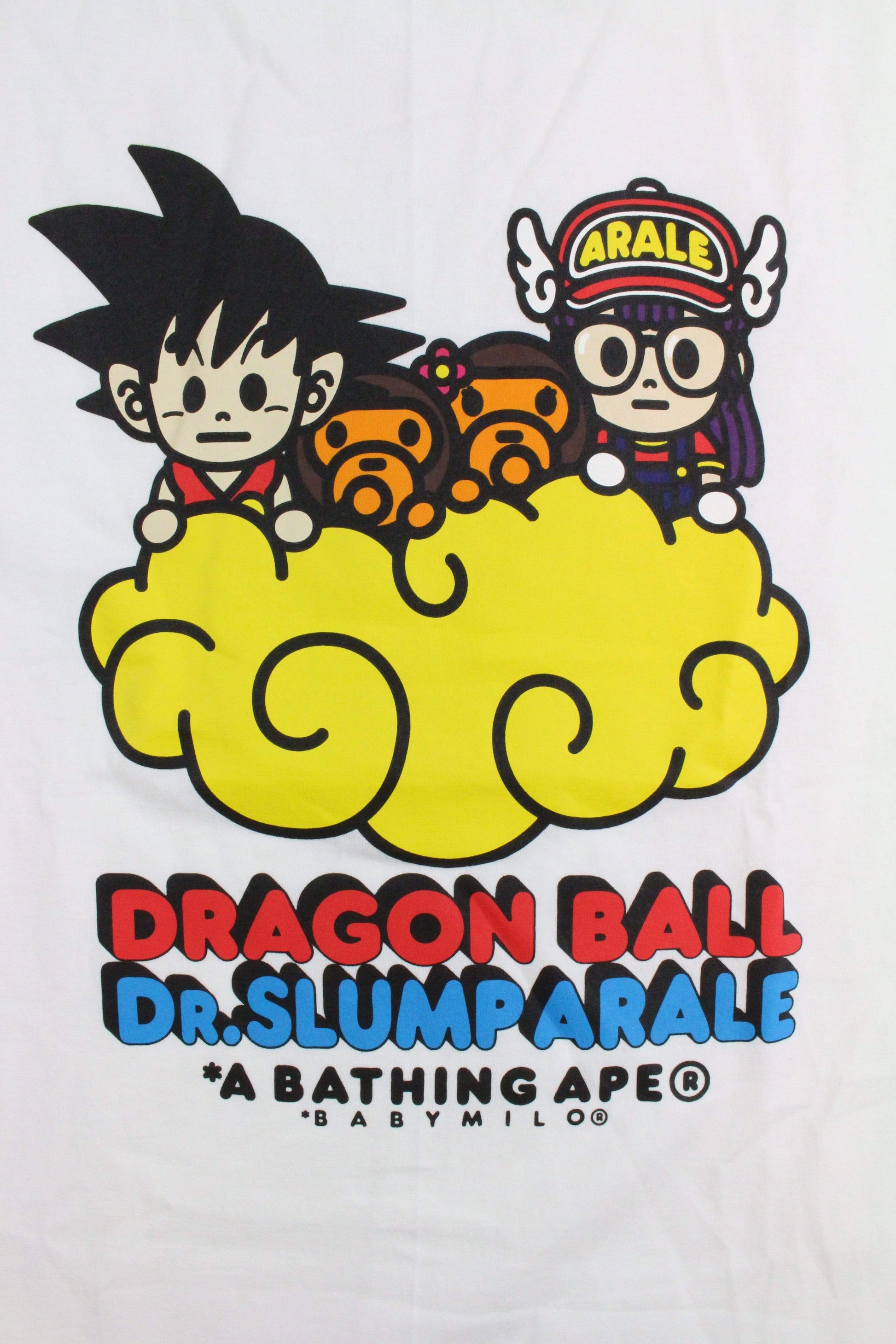 Bape x Dragon Ball Z Dr Slumparale Tee White - SaruGeneral