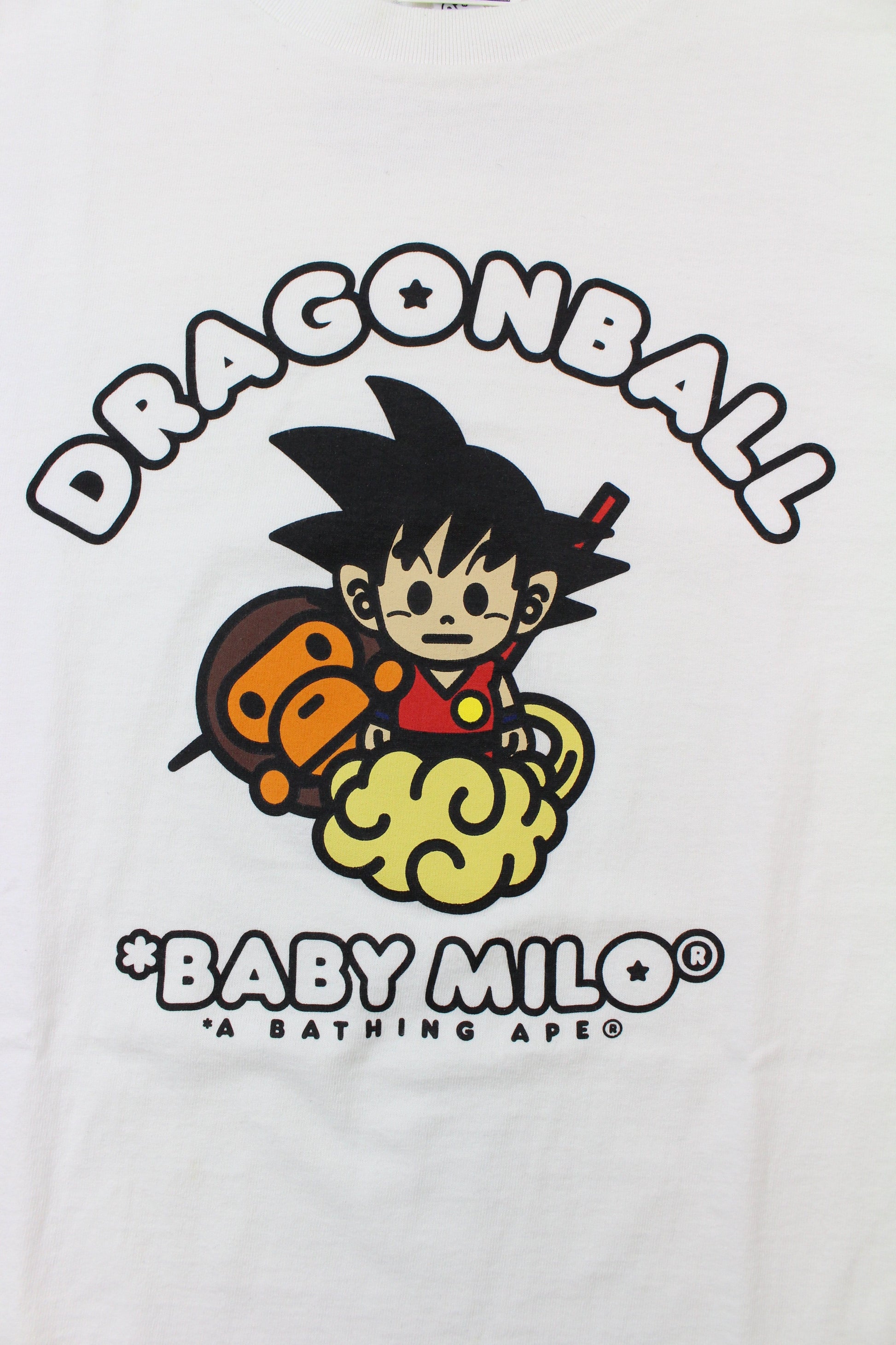 Bape x Dragon Ball Z Goku Milo Tee White - SaruGeneral