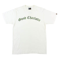 T-shirt Bape x Good Charlotte Green Camo Logo Blanc