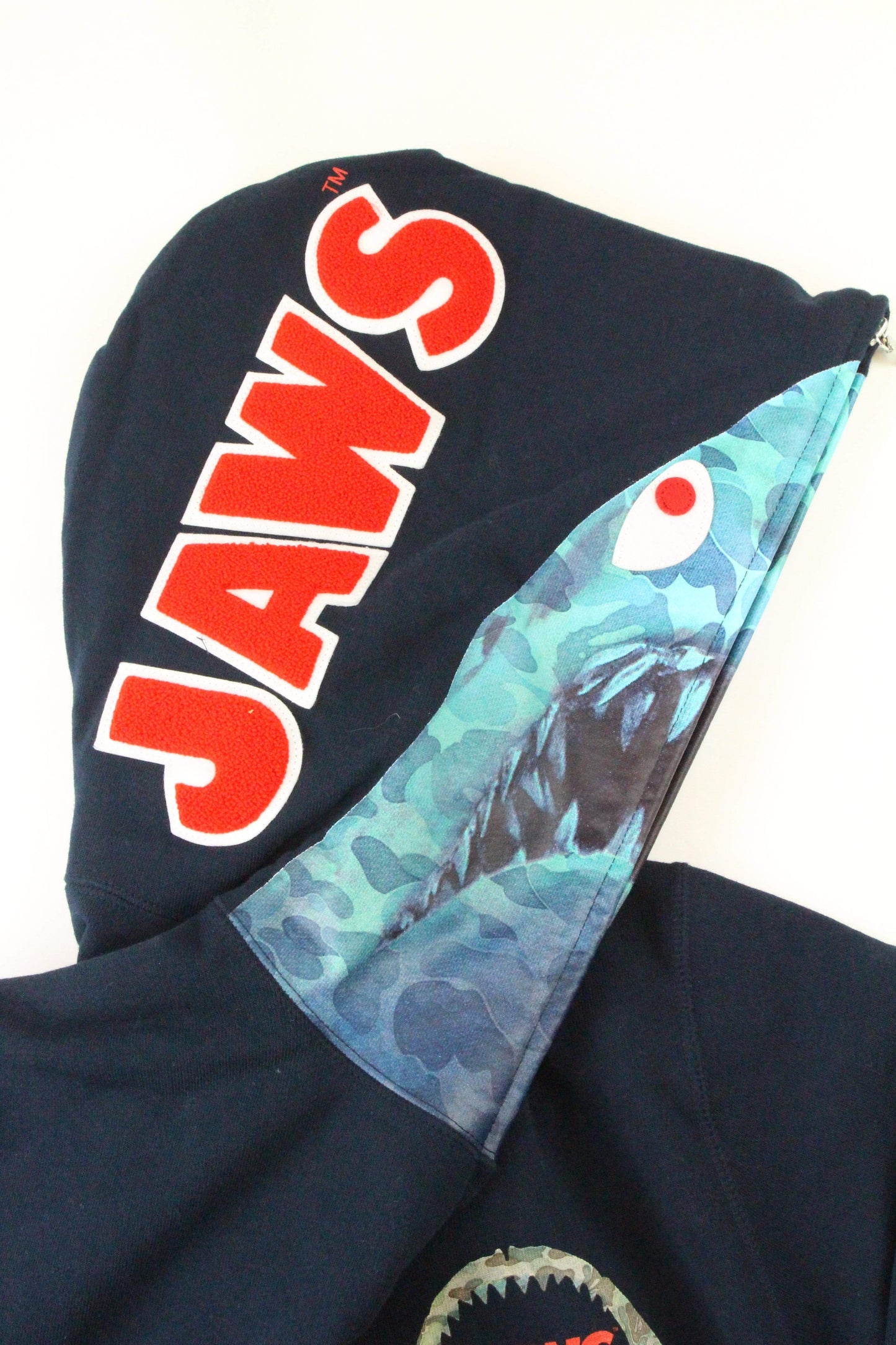 Bape x Jaws Shark Hoodie Navy - SaruGeneral