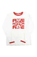 Bape x Kaws ASNKA Red Text Ape Logo LS White