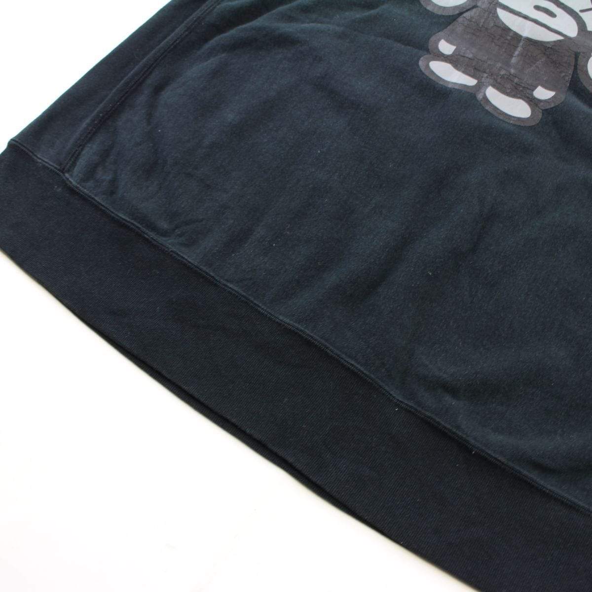 Bape x Kaws Baby Milo Figure Crewneck Black - SaruGeneral