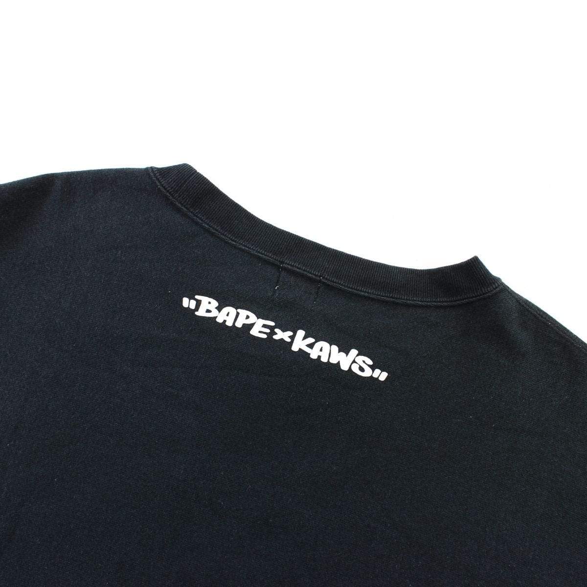 Bape x Kaws Baby Milo Figure Crewneck Black - SaruGeneral