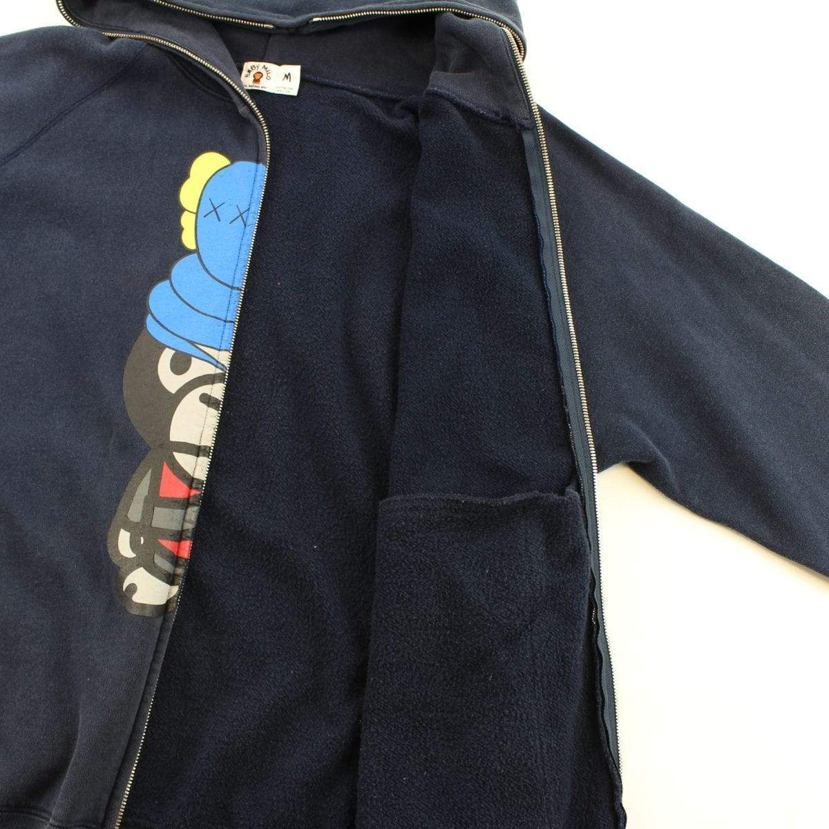Bape x Kaws Baby Milo Full Zip Hoodie Navy - SaruGeneral