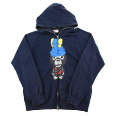 Bape x Kaws Baby Milo Full Zip Hoodie Navy