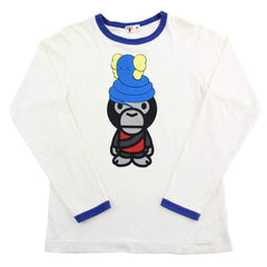 Bape x Kaws Baby Milo LS Blanc