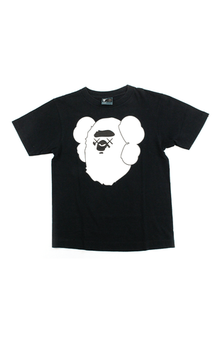 T-shirt Bape x Kaws Big Ape avec logo noir