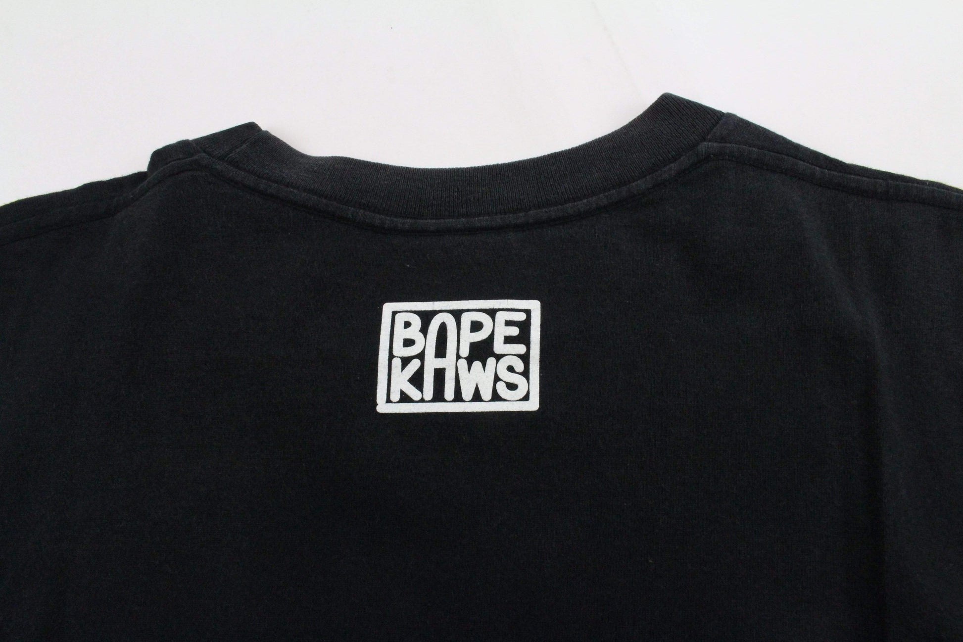 Bape x Kaws Big Ape Logo Tee Black - SaruGeneral