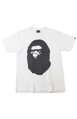 Bape x Kaws Black Big Ape Logo Tee White