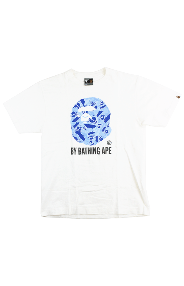 Bape x Kaws Blue Big Ape Tee White - SaruGeneral