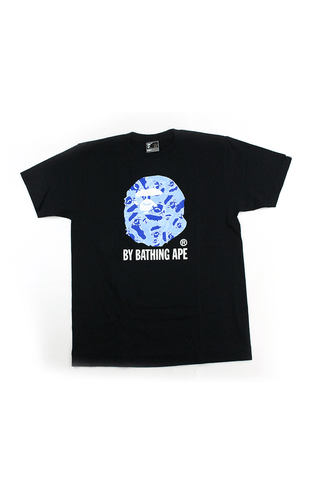 T-shirt Bape x Kaws Blue Camo Big Ape Logo Noir