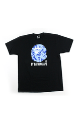 Bape x Kaws Blue Camo Big Ape Logo Tee Black