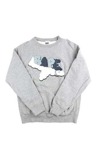 Bape x Kaws Cloud Plane Crew Gris
