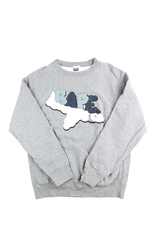 Bape x Kaws Cloud Plane Crew Grey